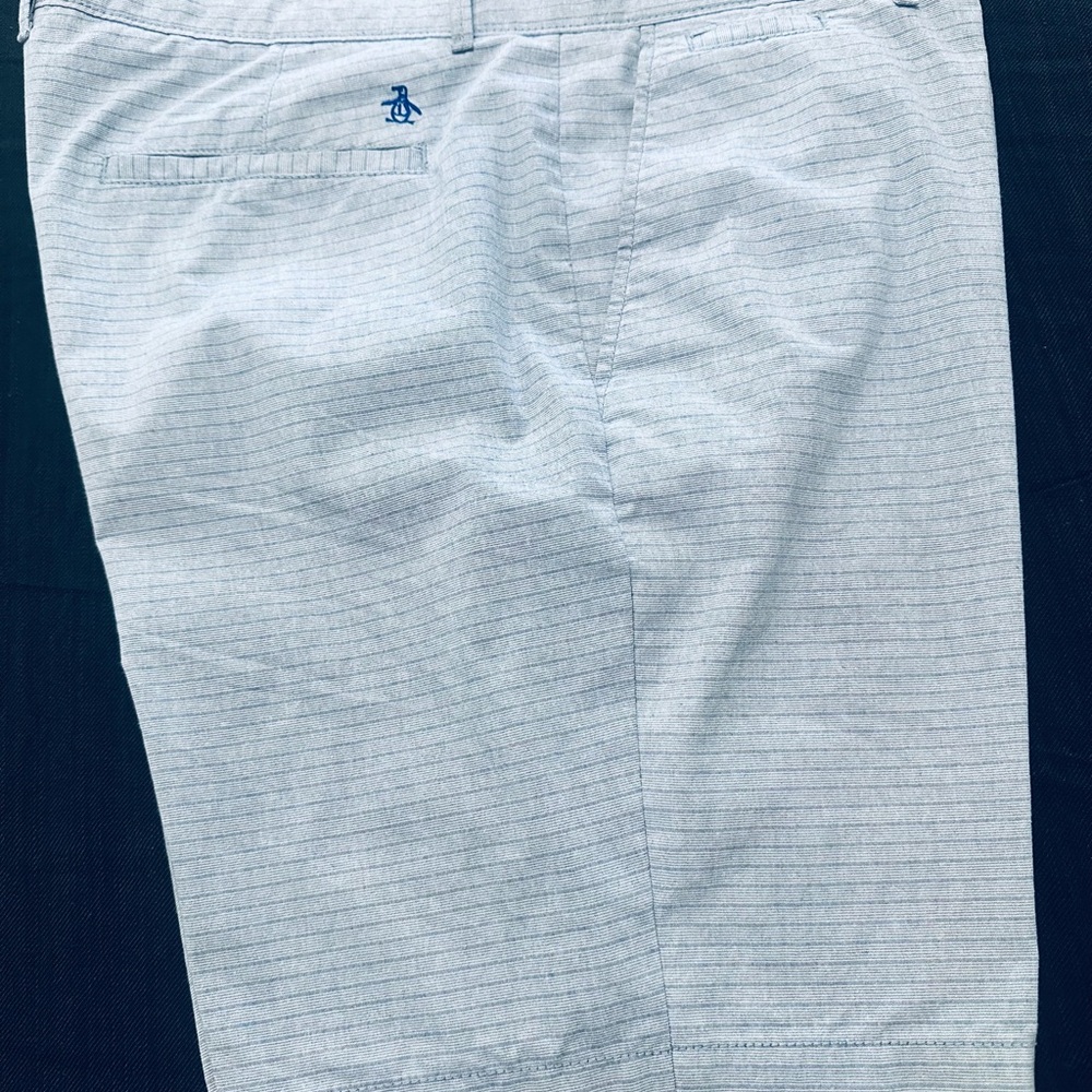 Original Penguin Blue Pinstripe Shorts